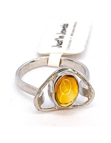 Bague artisanale fait main argent triangle et...