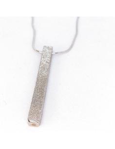 Collier argent fait main artisanal finition diamantée et rhodiée garanti antiallergique