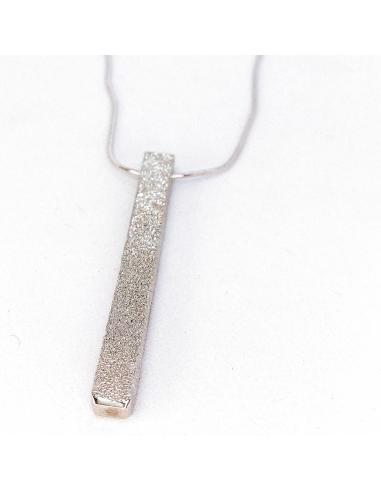 Collier argent fait main artisanal finition diamantée et rhodiée garanti antiallergique