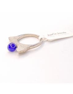 Bague design argent et...