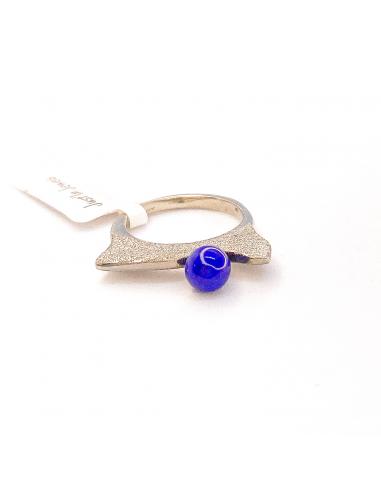 Bague design argent et lappis-lazzuli