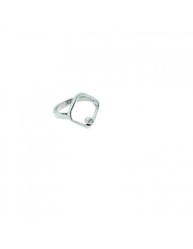 Bague artisanale argent et diamant Polaris T53