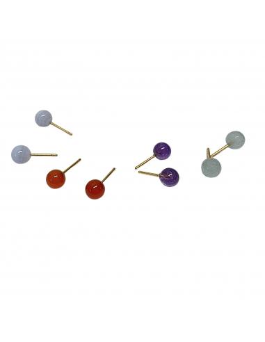Perceuse d'oreille or et aigue marine