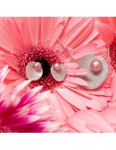 Collier en argent de la collection Ondine décliné avec une perle rose naturelle 2
