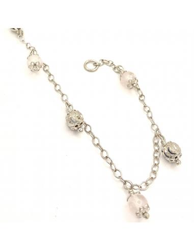 Bracelet artisanal argent et pierres fines naturelles collection alexiane