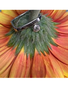 Bague artisanale argent forme carrée avec morganite. Bijou artisanal pour femme 2