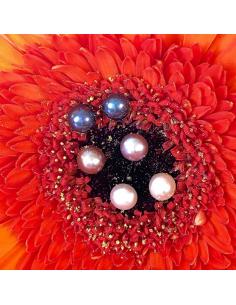 perceuse or avec perle bouton couleur rose 2