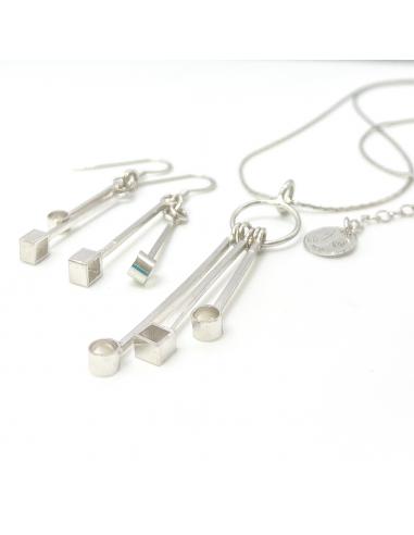 Boucle d'oreille crochet double MIMI