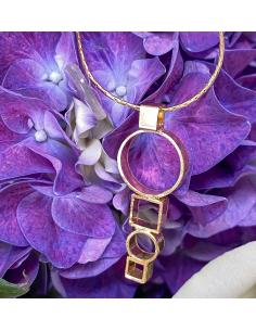 Collier artisanal géométrique vermeil collection MIMI 2