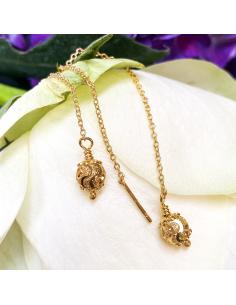 Chainette pendant d'oreille vermeil collection alexiane 2