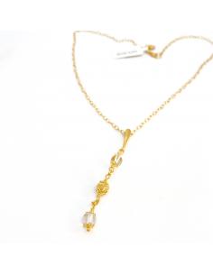 Collier artisanal vermeil collection alexiane et cristal de roche