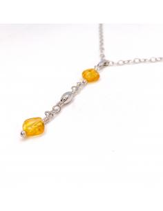 collier artisanal argent citrine Helina
