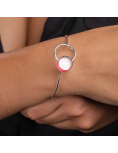 Bracelet fil argent et cristal VAL ST LAMBERT de la collection UNISSON 2