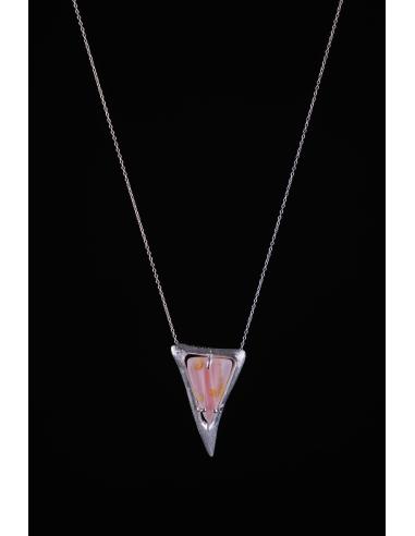 Collier artisanal argent triangle...