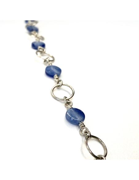 bracelet en argent rhodié et cyanite bleue collection Vero by Just'In Jewels