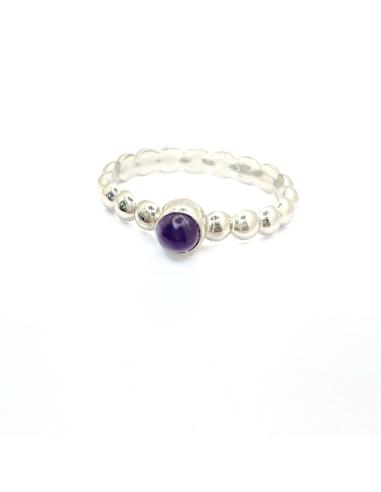 Bague en argent et améthyste collection Jeanne by just'in Jewels