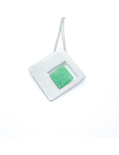 collier artisanal argent pour femme aventurine verte création fait main justinjewels 2