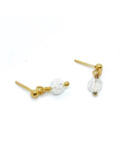 Bijou artisanal argent vermeil avec cristal craqué fait main par just'in jewels