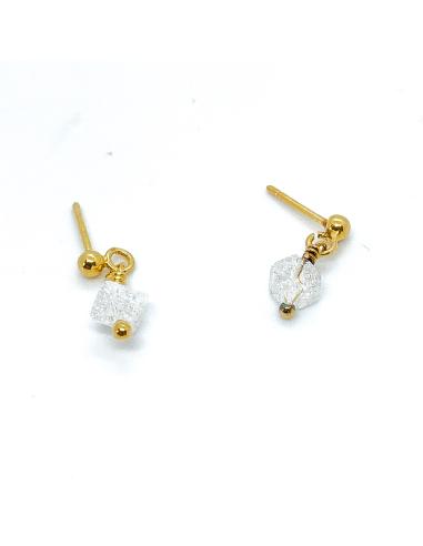 Boucle oreille artisanale argent vermeil mini...