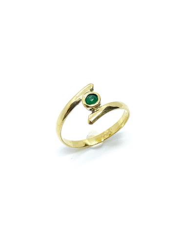 Bague spirale JUST'OR émeraude T60