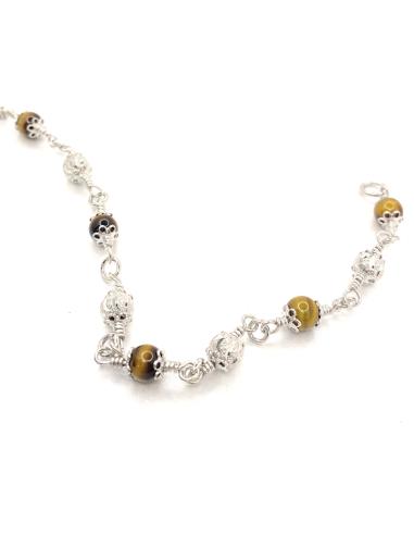 Bracelet artisanal argent perles...