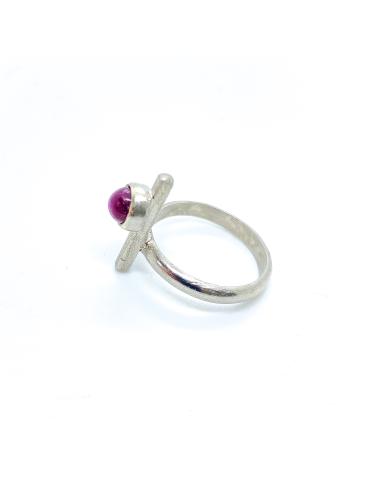 Bague Isabelle argent et rubis T55