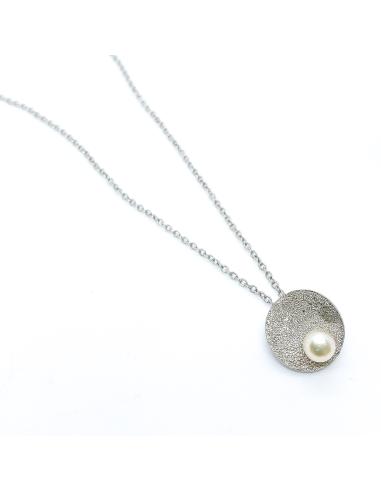 Collier artisanal argent rhodié Ondine mini...