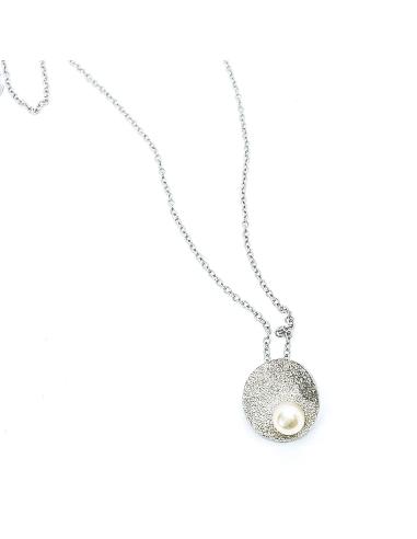 Collier artisanal argent rhodié Ondine mini...