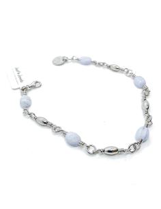 bracelet artisanal argent et calcedoine collection helina de Just'in jewels 2