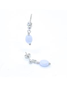 boucle d'oreille artisanale en argent rhodié garanti sans nickel collection Helina de Just'In Jewels