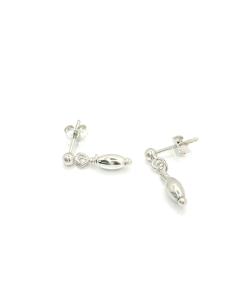 boucle d'oreille argent rhodié antiallergique de la collection Helina de chez Just'In Jewels