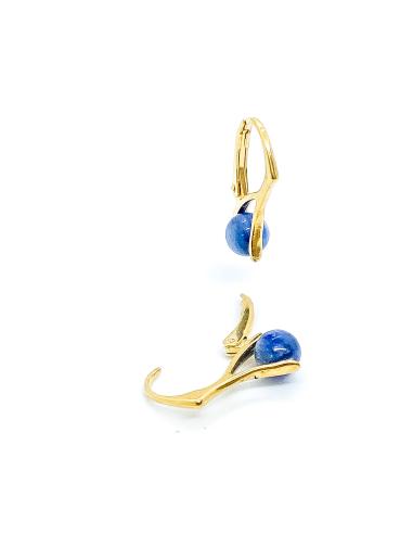 Dormeuses argent vermeil et cyanite bleue...