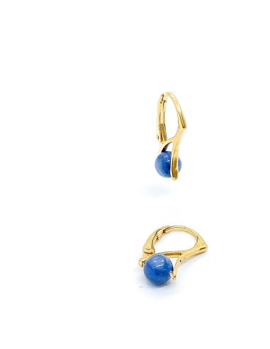 Dormeuses argent vermeil et cyanite bleue...
