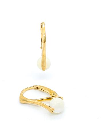 Dormeuse argent vermeil et nacre JUST'INTEMPOREL