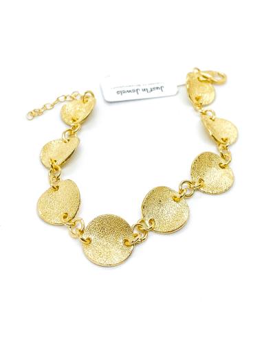 Bracelet artisanal argent plaqué or vermeil collection ondine de chez Just'In Jewels