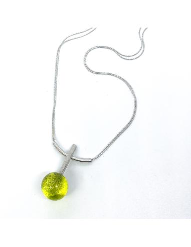 Collier artisanal femme argent rhodié cristal...