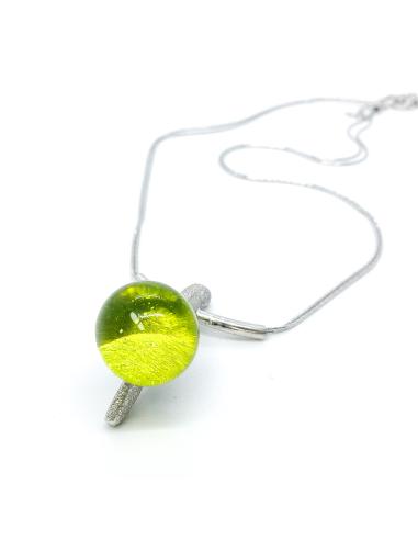 Collier artisanal femme argent rhodié cristal...