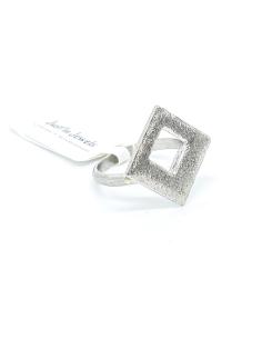 Bague argent rhodié antiallergique finition sablée collection UNISSON de chez Just'in jewels