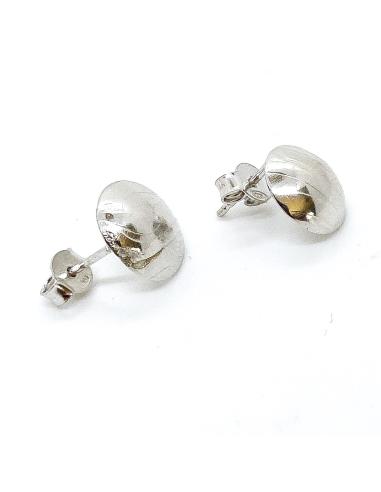 boucle d'oreille perceuse argent rhodié bombé antiallergique collection unisson de chez just'in jewels