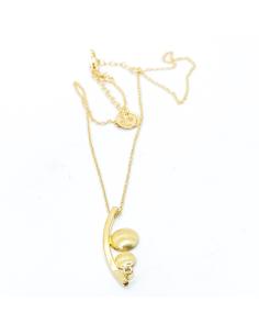 collier argent plaqué or vermeil antiallergique avec diamant SI de 0.06ct.Collection JUST'ETINCELLE de chez Just'in jewels