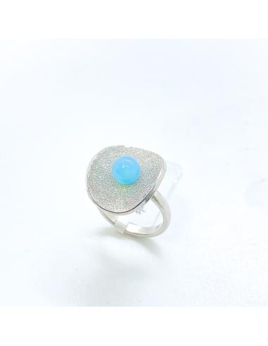 Bague argent pour femme ONDINE calcédoine sea...