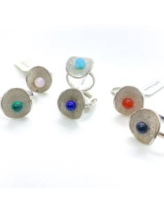 bague argent rhodiée antiallergique avec véritable pierre fine de cornaline collection Ondine de chez JUST'IN JEWELS 2