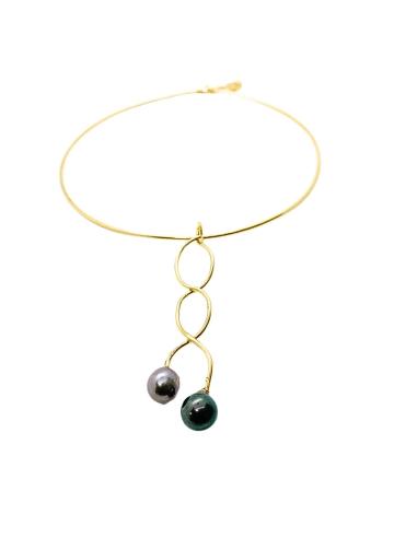 Collier pour femme argent plaqué or vermeil...