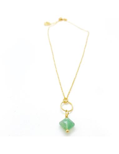 Collier vermeil aventurine et anneau CHARLY