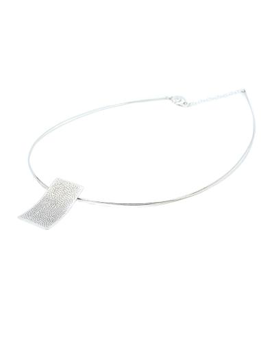 Collier double chaine omega en argent...