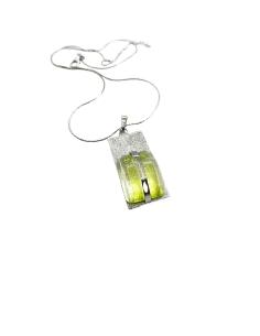 collier artisanal argent pour femme avec cristal du Val Saint Lambert, collection UNISSON de chez JUST'IN JEWELS 2