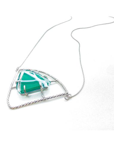 Collier artisanal argent pour femme pendentif...