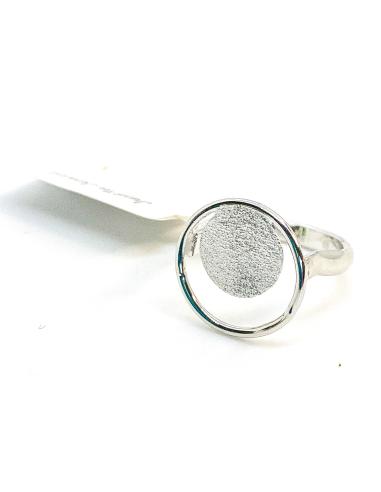 Bague artisanale pour femme, argent rhodié,...