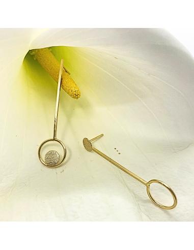 boucles d'oreille argent vermeil asymétrique collection lili de justinjewels