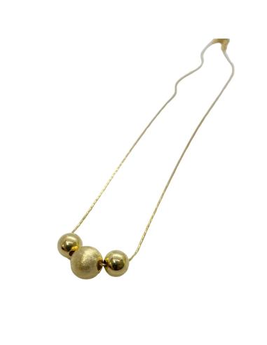 Collier artisanal argent plaque or vermeil justinjewels